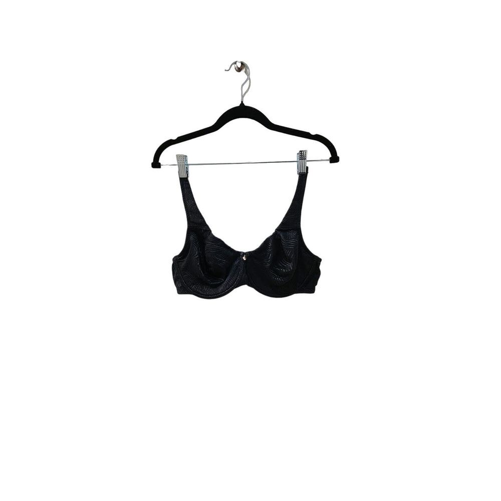 Breezies Love Knot Lace Minimizer Underwire Bra,‎ Black, 40C